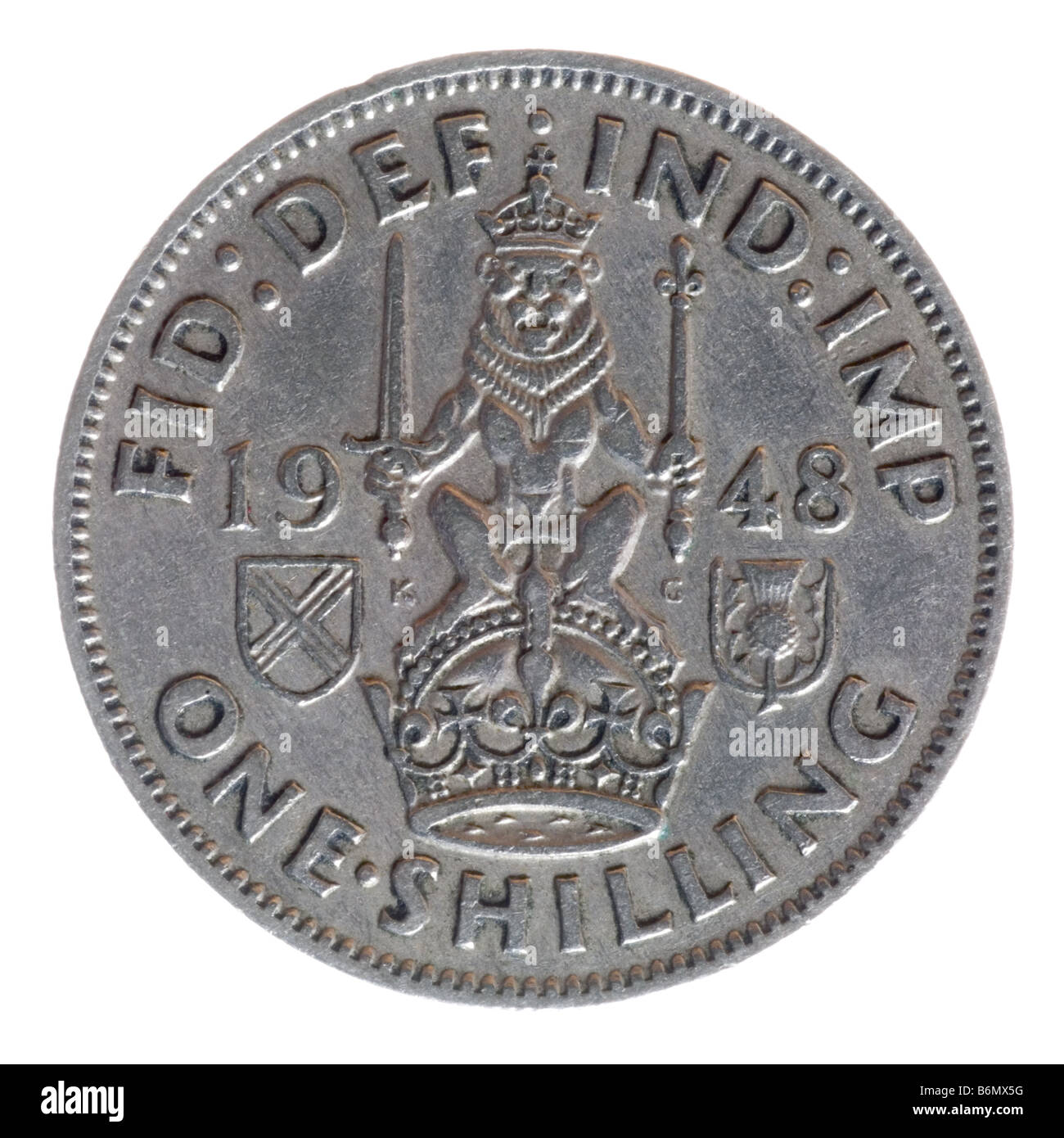 Old British coins un shilling Banque D'Images
