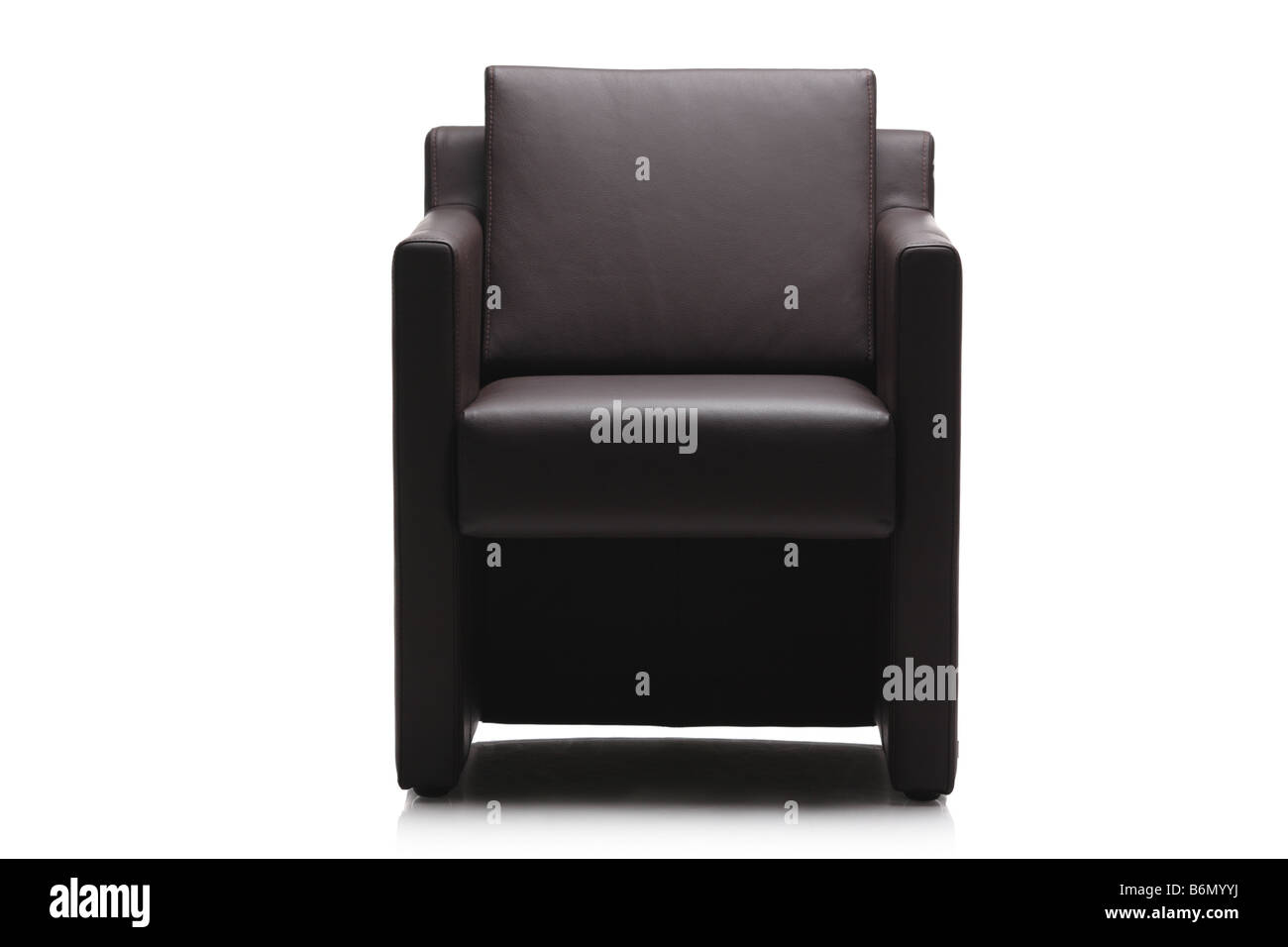 Image d'un fauteuil en cuir noir moderne Banque D'Images Image d'un fauteuil en cuir noir moderne Banque D'Images