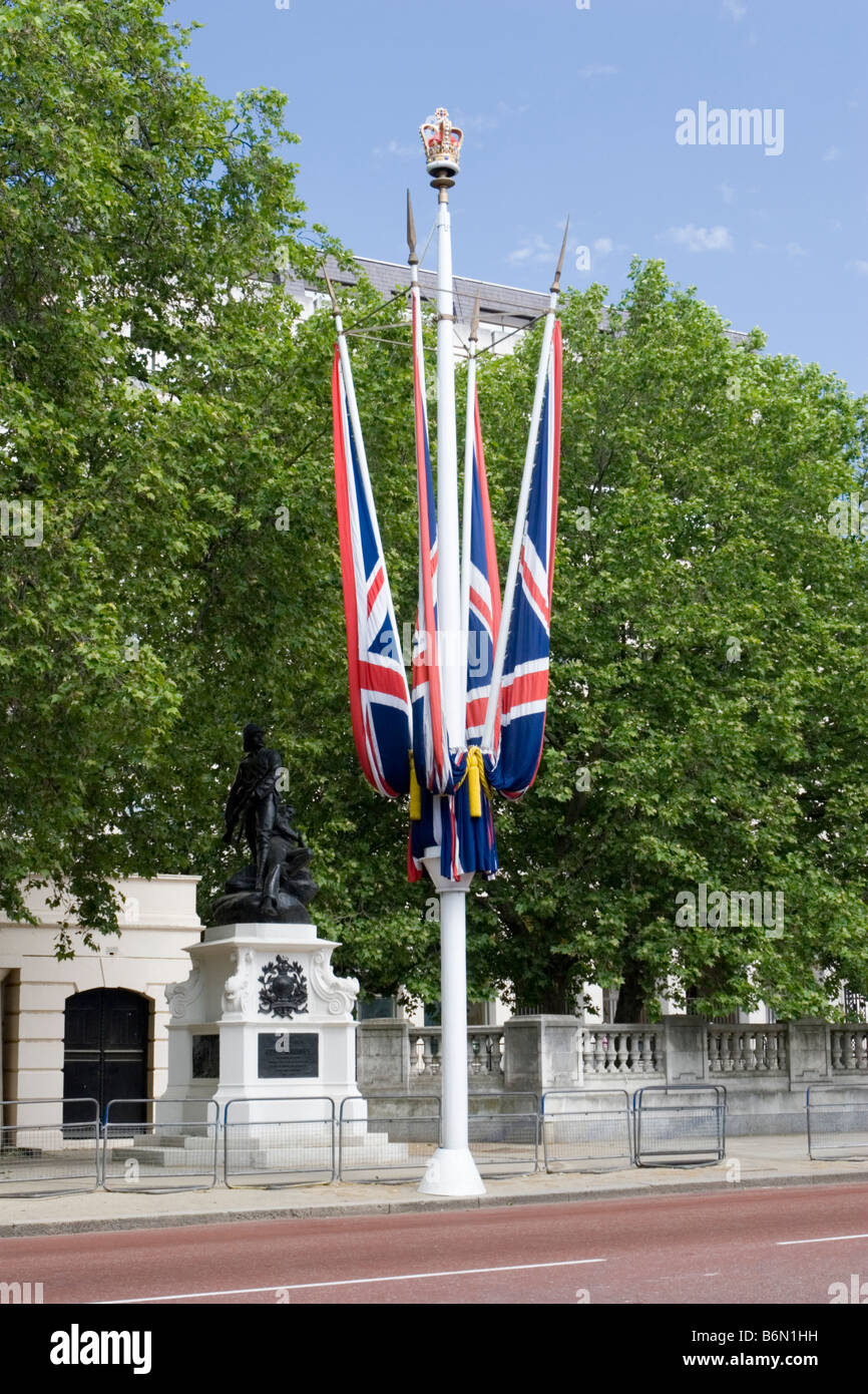 Drapeaux de l'Union sur le Mall Banque D'Images