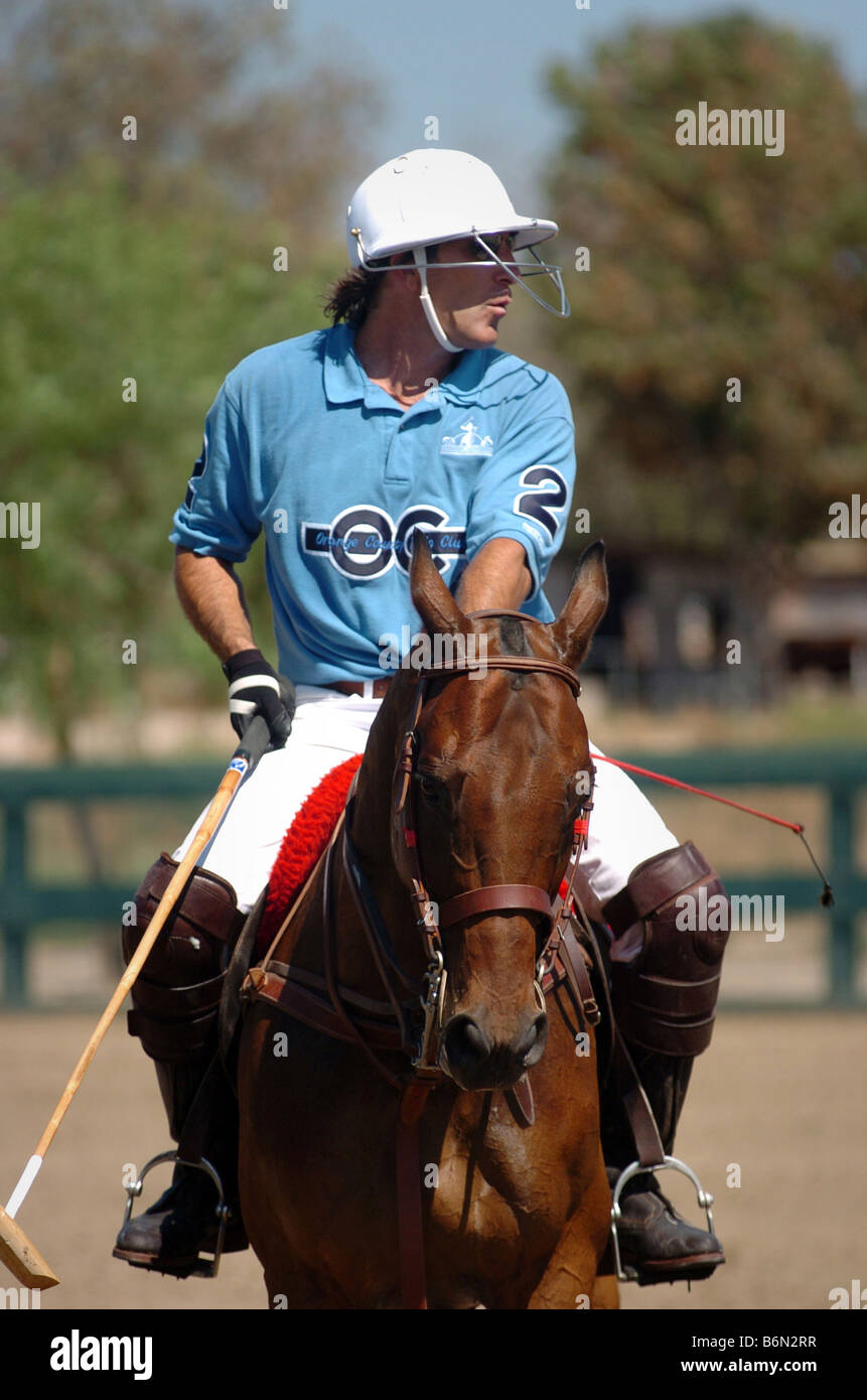 Polo match, Orange County, Californie Banque D'Images