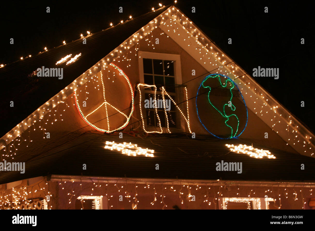 La paix sur terre décoration de Noël Banque D'Images