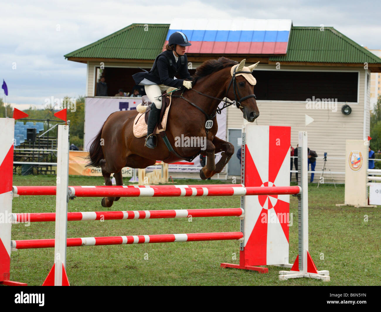 Saut d’obstacles Banque D'Images