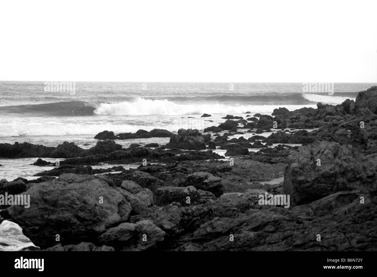 Le Ghana, côte ouest. Fete Village, point droit. Banque D'Images
