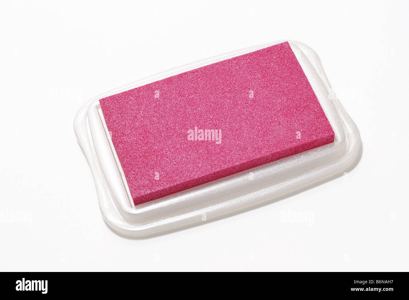 Hot Pink rubber stamp tampon encreur Banque D'Images