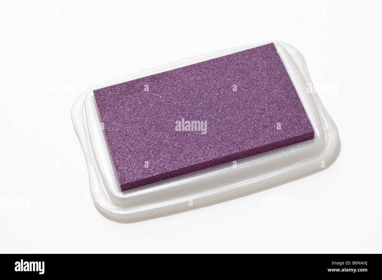 Tampon encreur timbre en caoutchouc mauve Banque D'Images