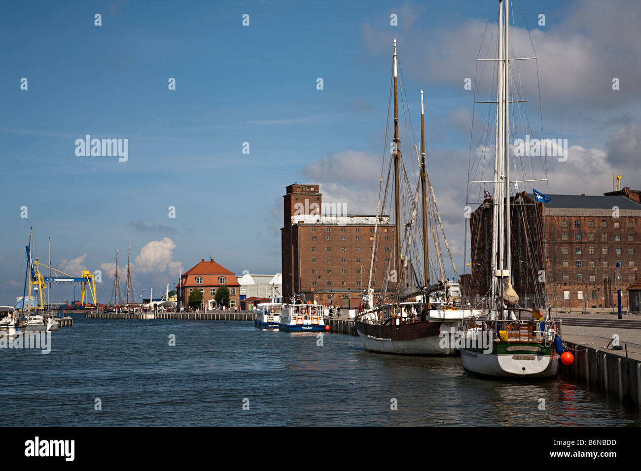 Port sur la mer Baltique Wismar Allemagne Banque D'Images