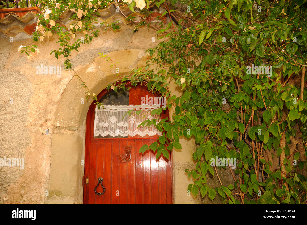 Ruelles de Forza d'Agro en Sicile orientale Italie Banque D'Images