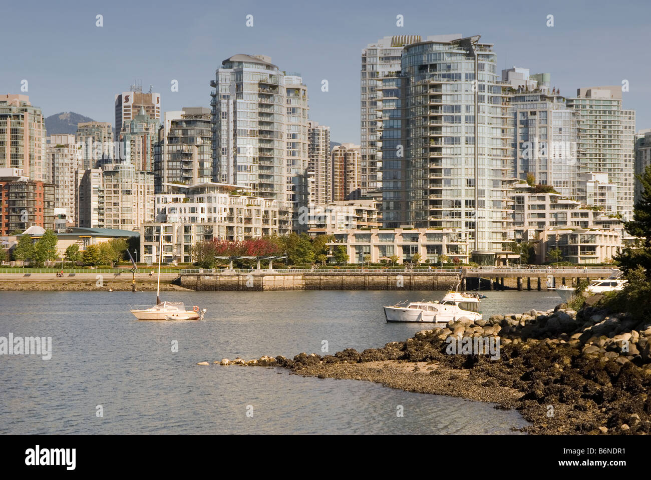À l'échelle de Yaletown au centre-ville de Vancouver de False Creek Banque D'Images