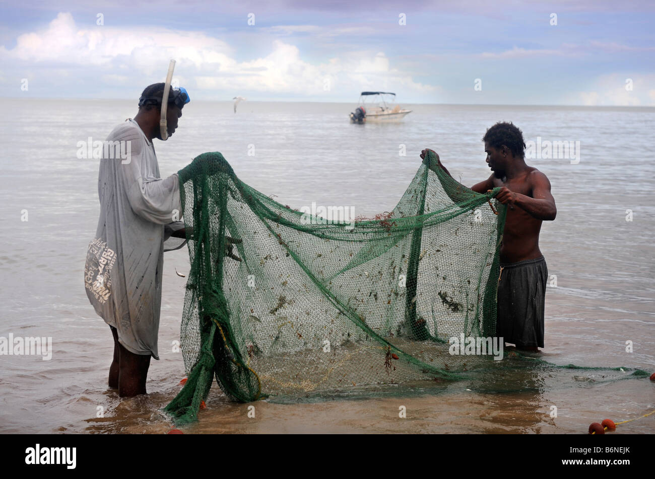 Seine net fishing caribbean Banque de photographies et d'images à