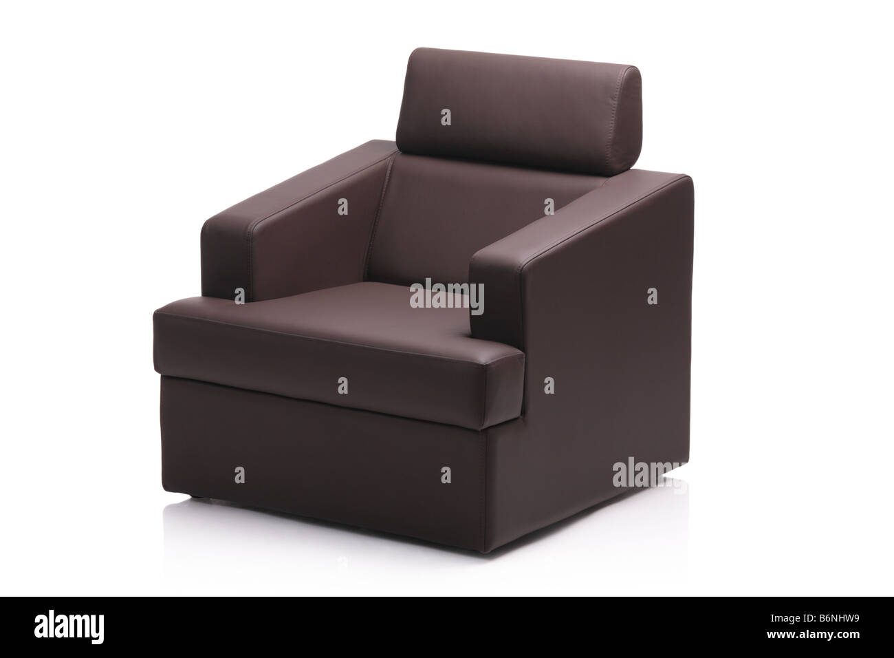 Image d'un fauteuil en cuir noir moderne Banque D'Images Image d'un fauteuil en cuir noir moderne Banque D'Images