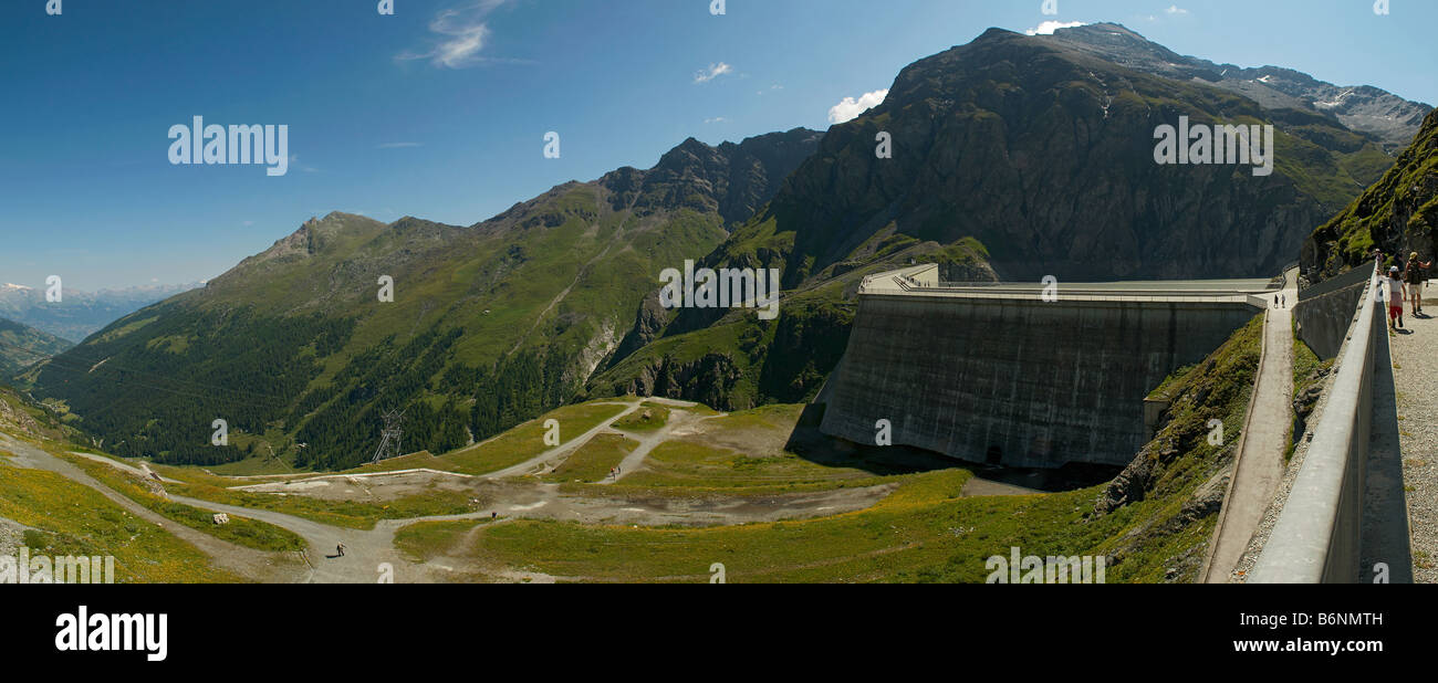 Grand barrage de la Grande Dixence Banque D'Images