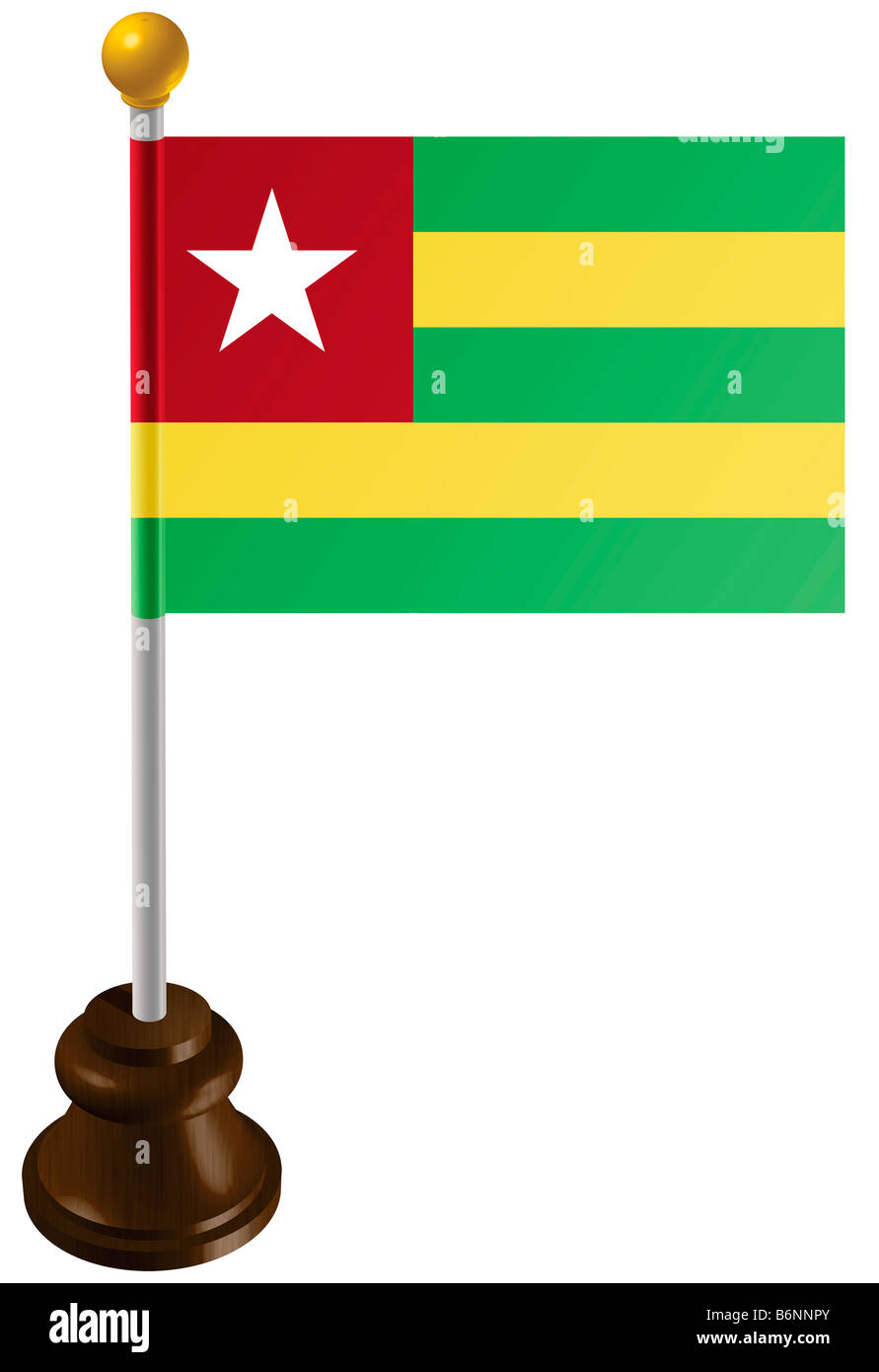 Drapeau Togo comme marqueur Banque D'Images