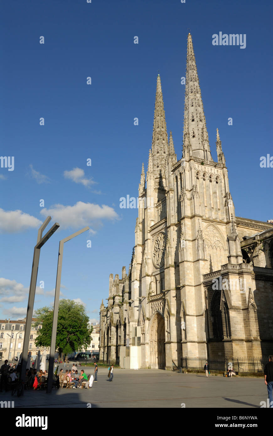 Bordeaux France Cathédrale St Andre sur Place Pey Berland Banque D'Images