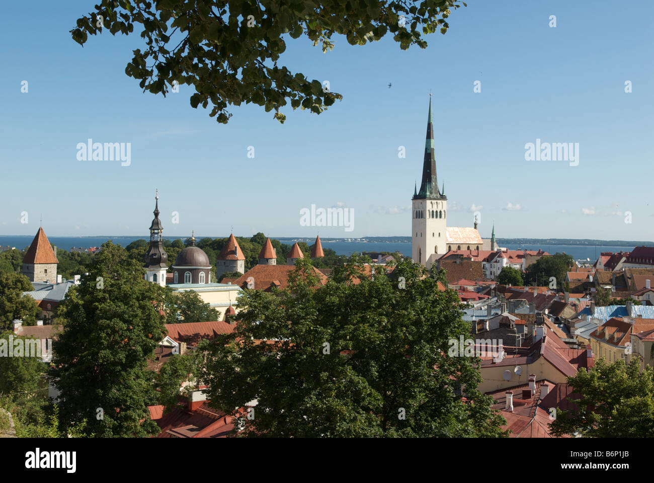 Vue panoramique de la colline de Toompea Tallinn Estonie Banque D'Images