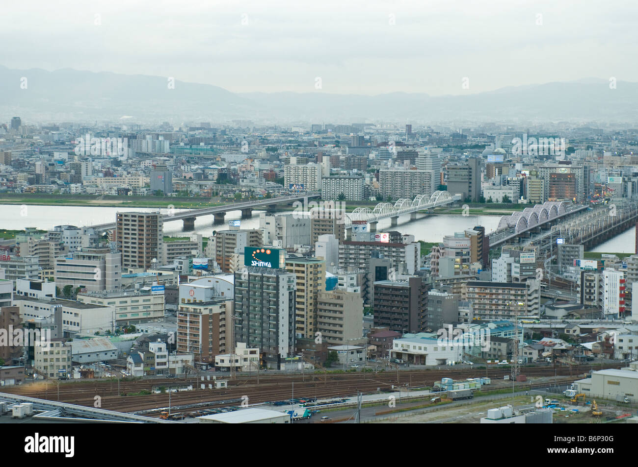 Osaka skyline at Dusk Banque D'Images
