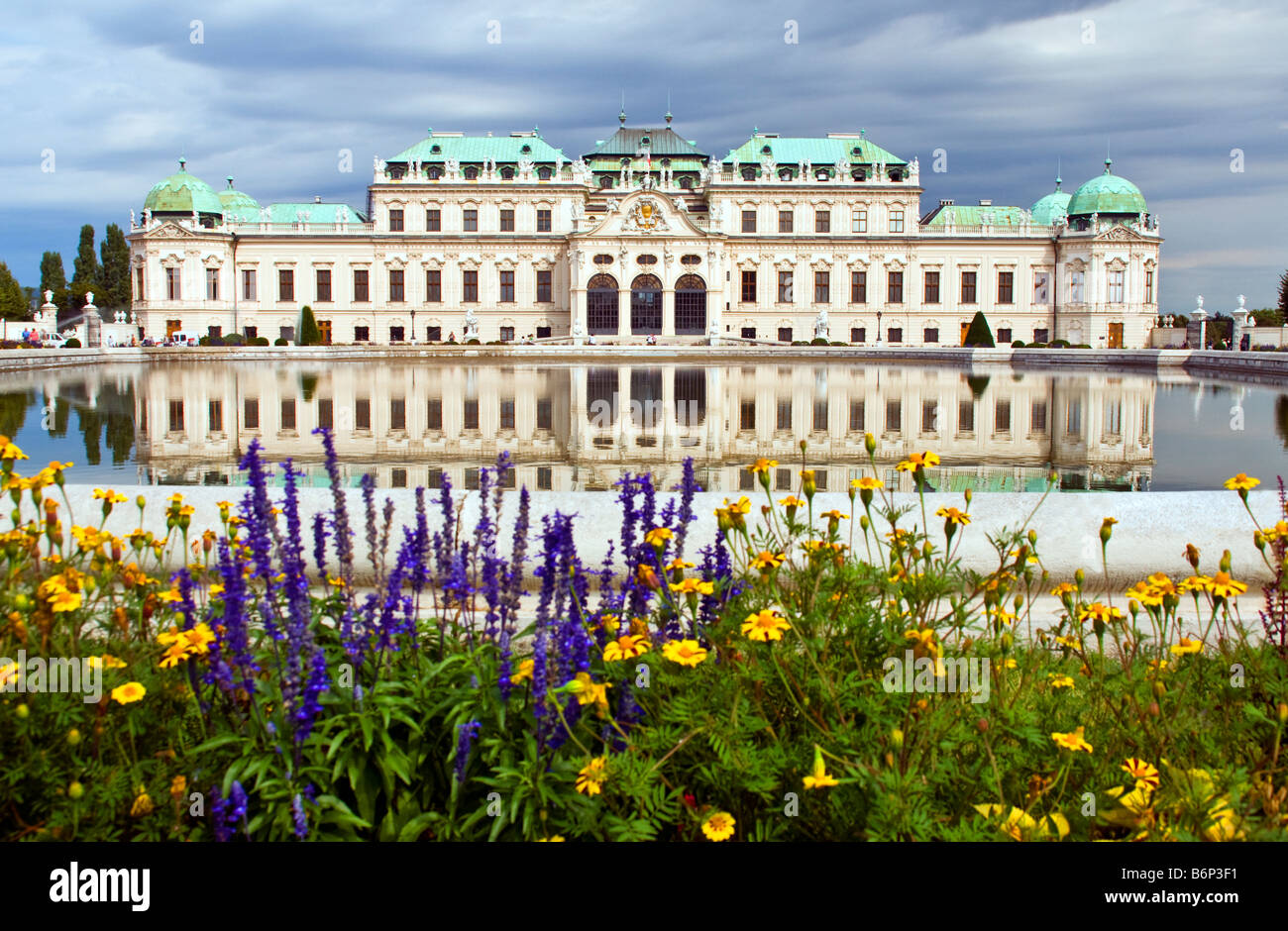 Palais du Belvédère de Vienne, l'architecture baroque, construit par le Prince Eugène de Savoie Banque D'Images