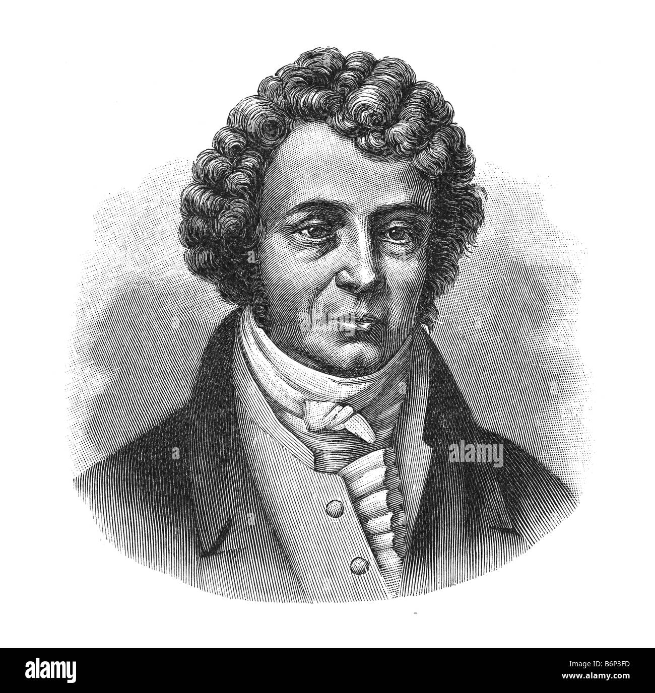 André Marie Ampère, 20. Janvier 1775 Poleymieux-au-Mont-d'Or près de Lyon, France - 10. Juin 1836 Marseille Banque D'Images