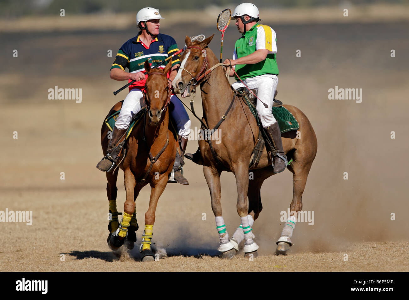 Les équipes du polocrosse (mens), Afrique du Sud contre l'Irlande, 23 juillet 2006, Bloemfontein, Afrique du Sud Banque D'Images