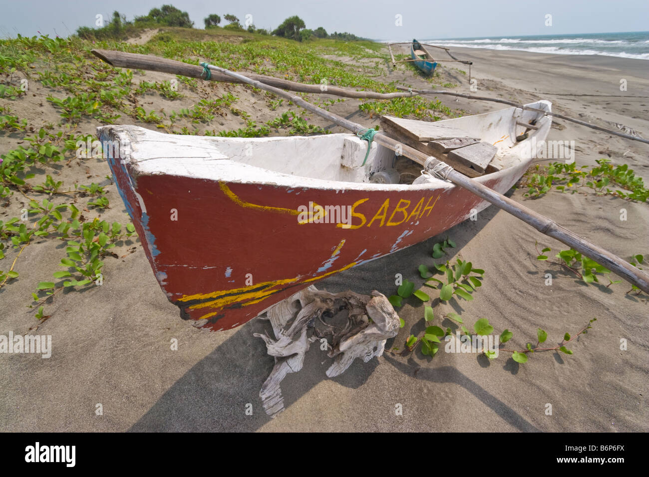 Bateau de pêche, Sabah, Bornéo Banque D'Images