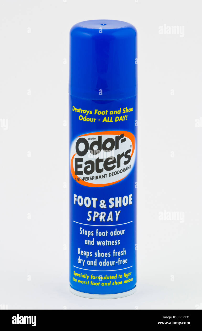 Aérosol de spray pour les pieds et les chaussures vendues au Royaume-Uni  Photo Stock - Alamy