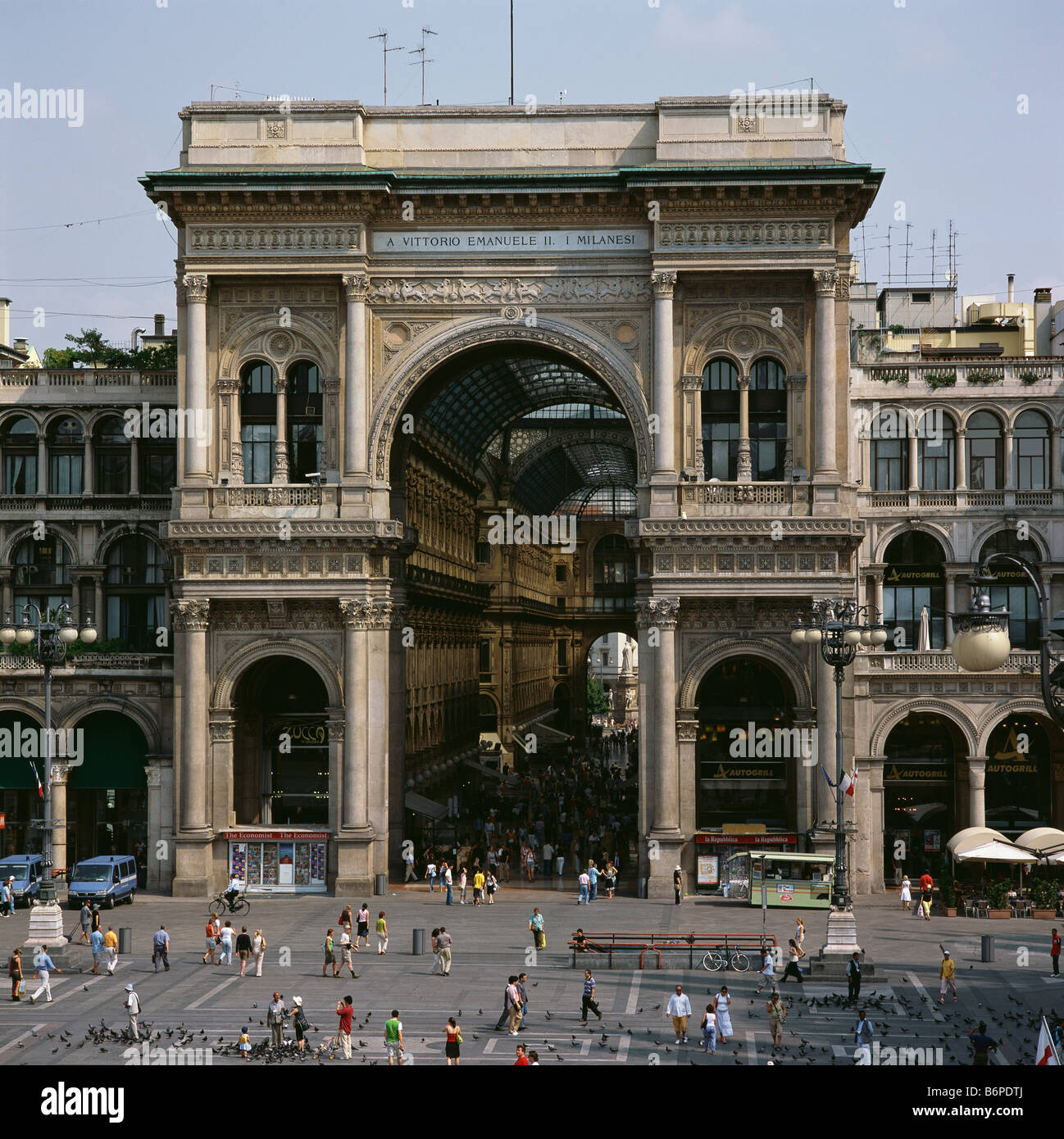 Milan Italie Galleria Vittorio Emanuele II Victor Emmanuel gallery shopping arcade Banque D'Images