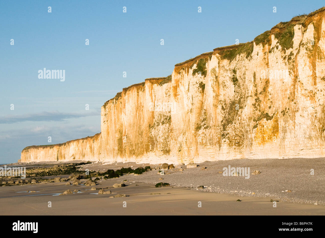 De la plage de Veules les roses, Seine Maritime, France Banque D'Images