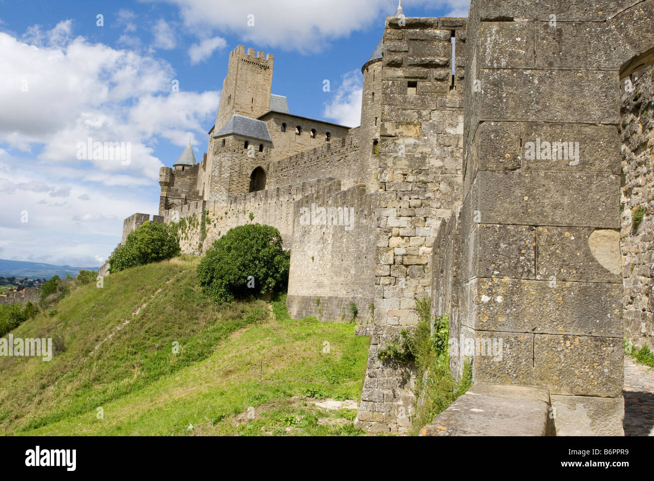 Vue de La Cité de Carcassonne château de France Banque D'Images