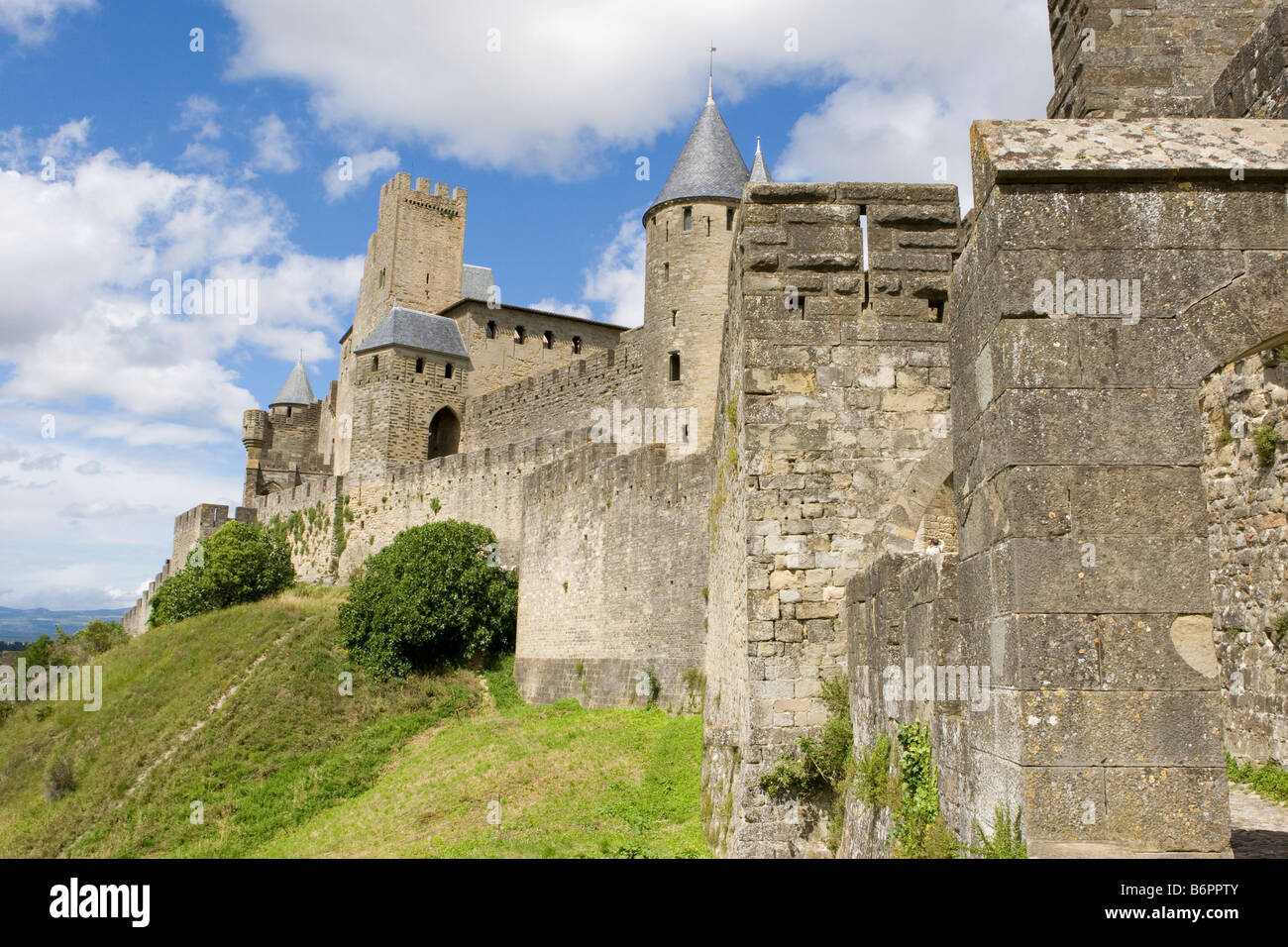 Vue de La Cité de Carcassonne château de France Banque D'Images