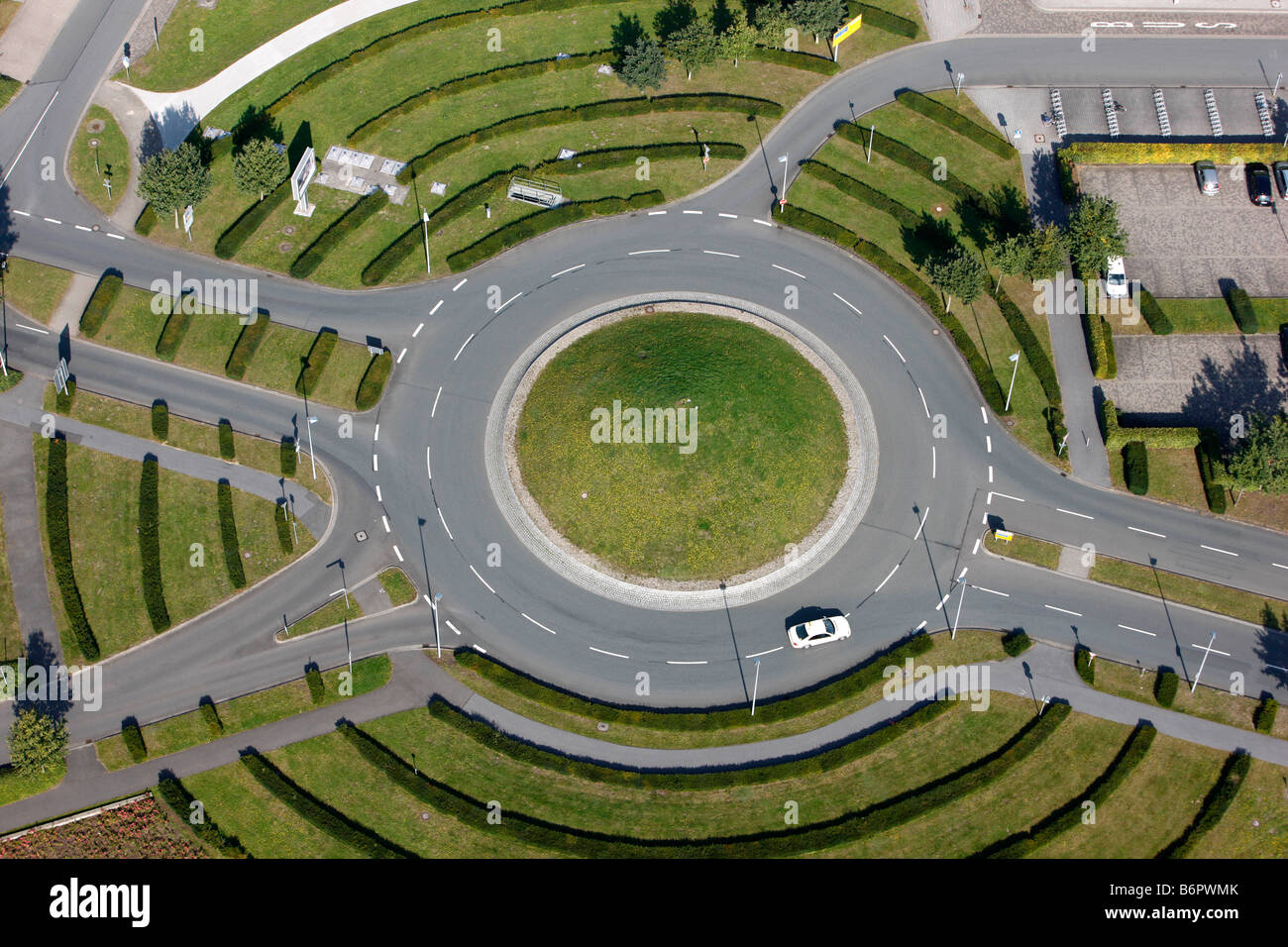 Rond-point, près de Munster, Allemagne Banque D'Images