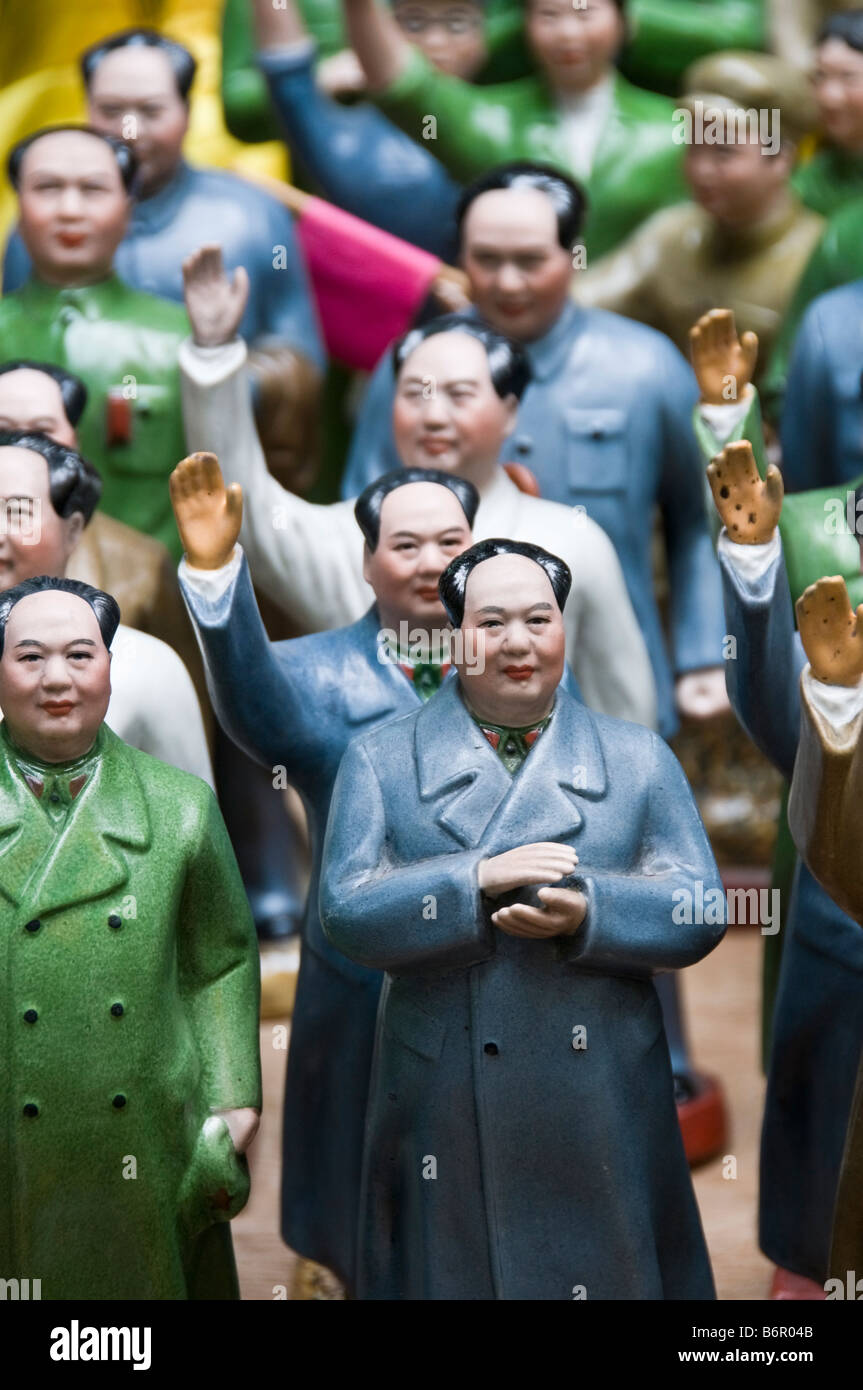 Collection de figures Président Mao en vente à Hong Kong Banque D'Images