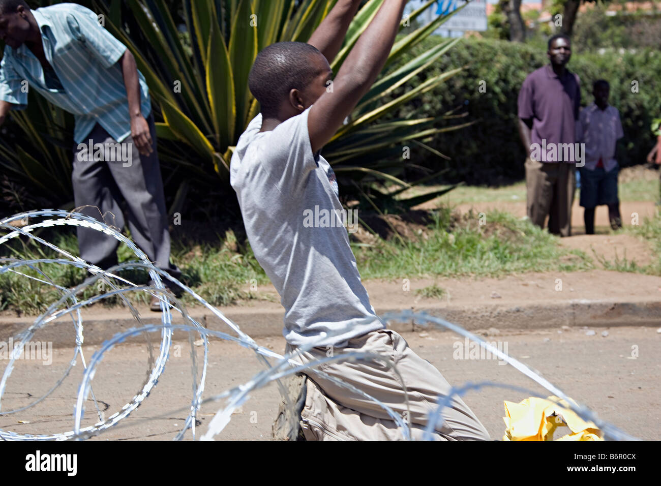 Bouleversement électoral kenyan Banque D'Images