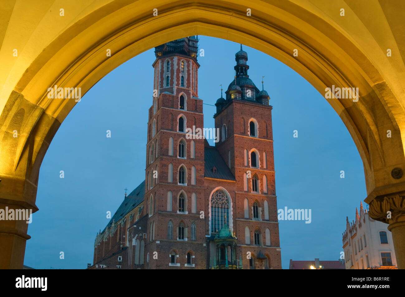 L'église St Mary Krakow Pologne Banque D'Images