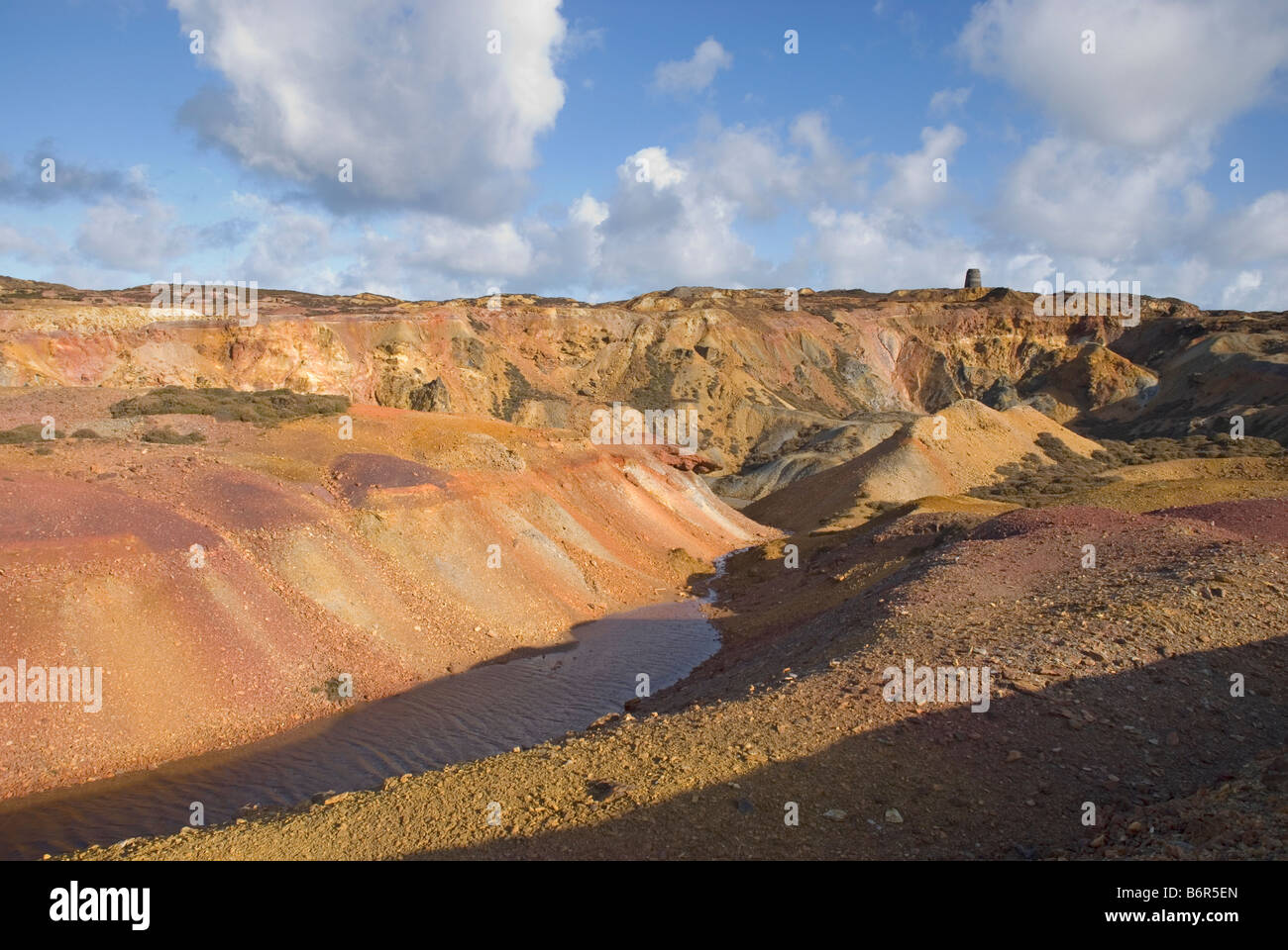 Parys mine de cuivre de montagne, Holyhead, Anglesey, au nord du Pays de Galles. Banque D'Images