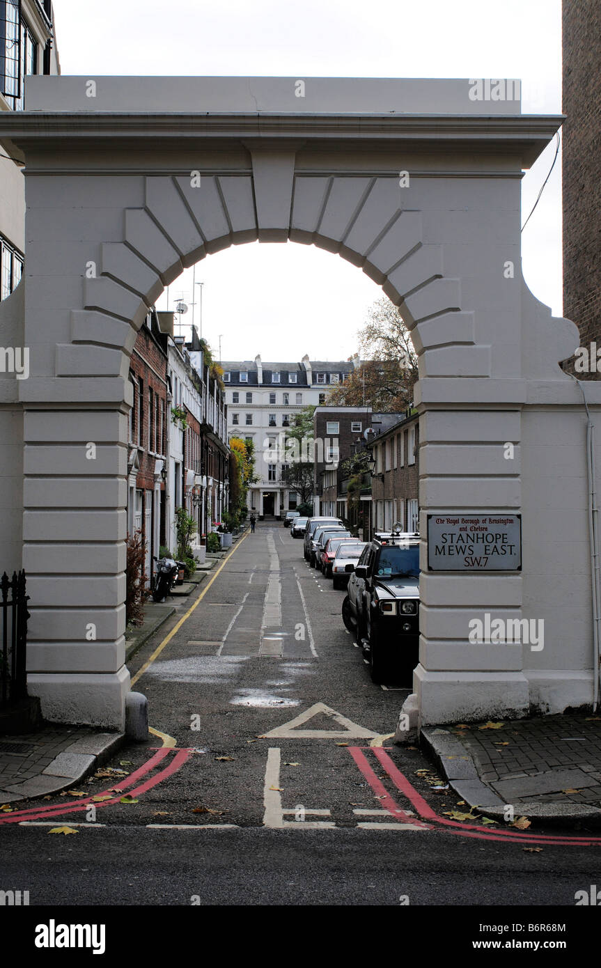 Stanhope Mews East South Kensington SW7 London Banque D'Images