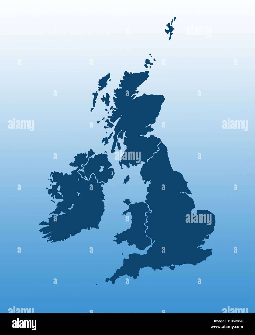 Une carte des îles britanniques Photo Stock Alamy