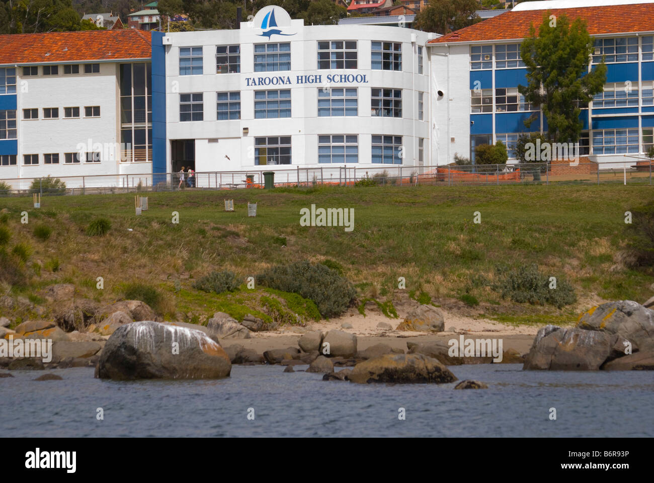 Taroona High School l'école publique de Tasmanie ordinaire fréquentée par la princesse Mary de Danemark, maintenant la cohorte de la reine Mary du roi Frédéric Banque D'Images