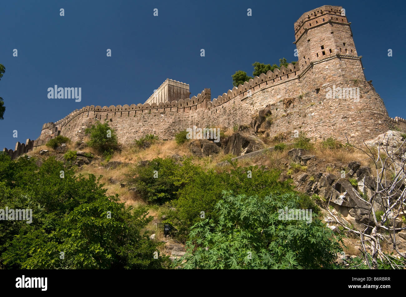 Fort de Kumbhalgarh, District Rajsamand, Rajasthan, Inde Banque D'Images