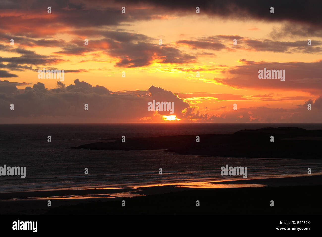 'Sunset Machir Bay', l'île d'Islay, Ecosse Banque D'Images