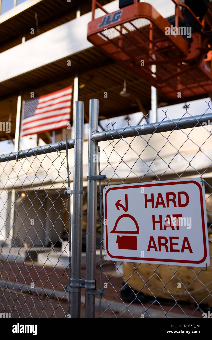 En construction sign Banque D'Images