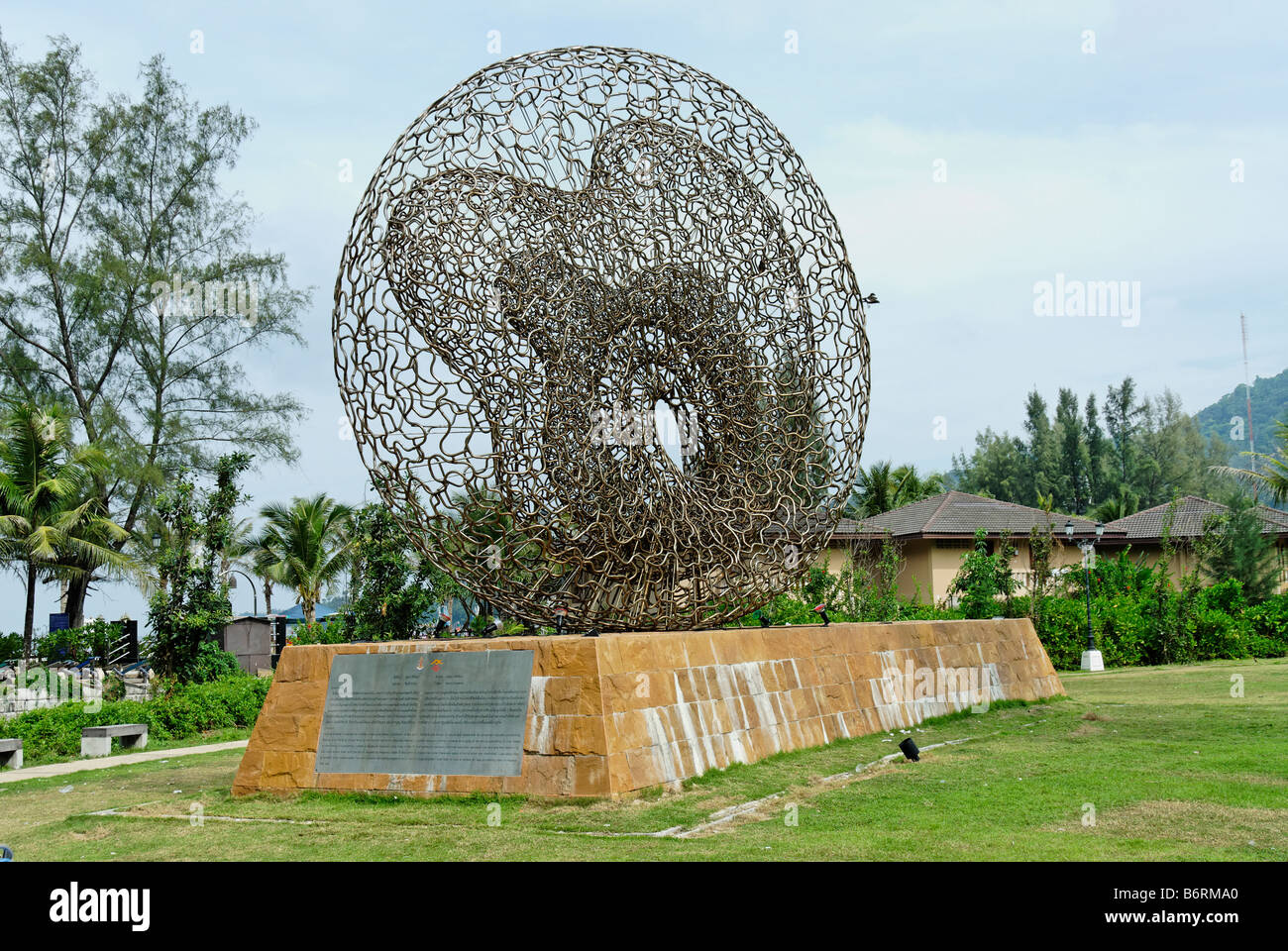 Catastrophe naturelle Tsunami monument à Kamala bay l'île de Phuket en Thaïlande Banque D'Images