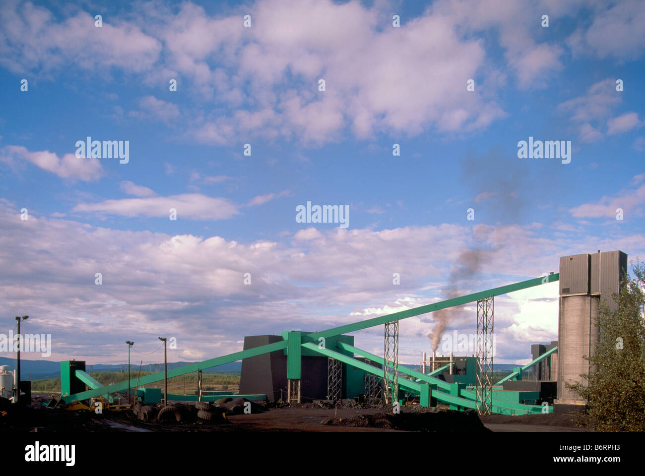 Le Quintette Coal Mine dans 'Tumbler Ridge' dans le Nord de la Colombie-Britannique, Canada Banque D'Images