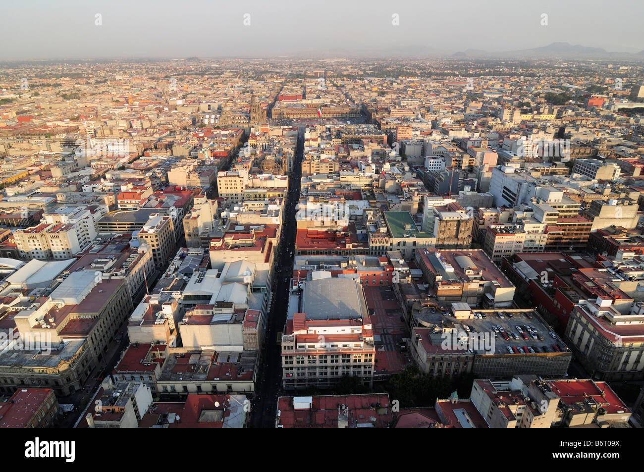 Des toits de la ville de Mexico, vue vers l'ouest Banque D'Images