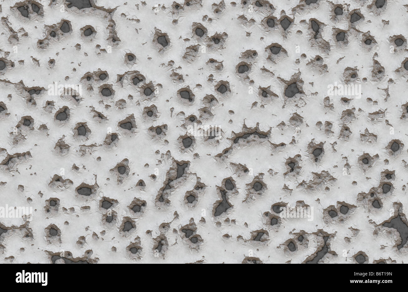Mur criblé de balle dans un pays déchiré par la guerre Photo Stock - Alamy