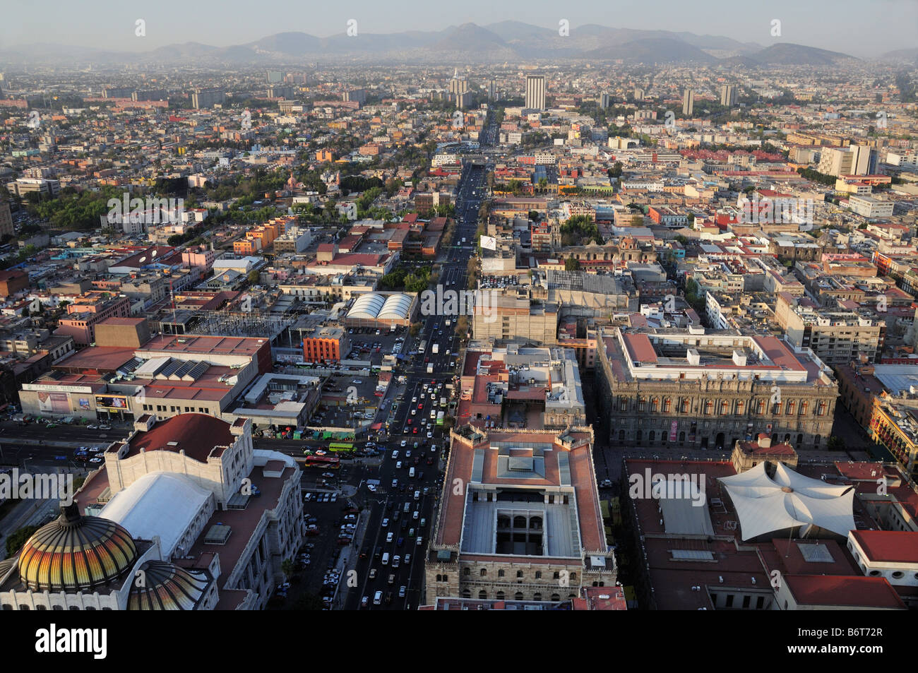 Des toits de la ville de Mexico, vue vers le nord Banque D'Images
