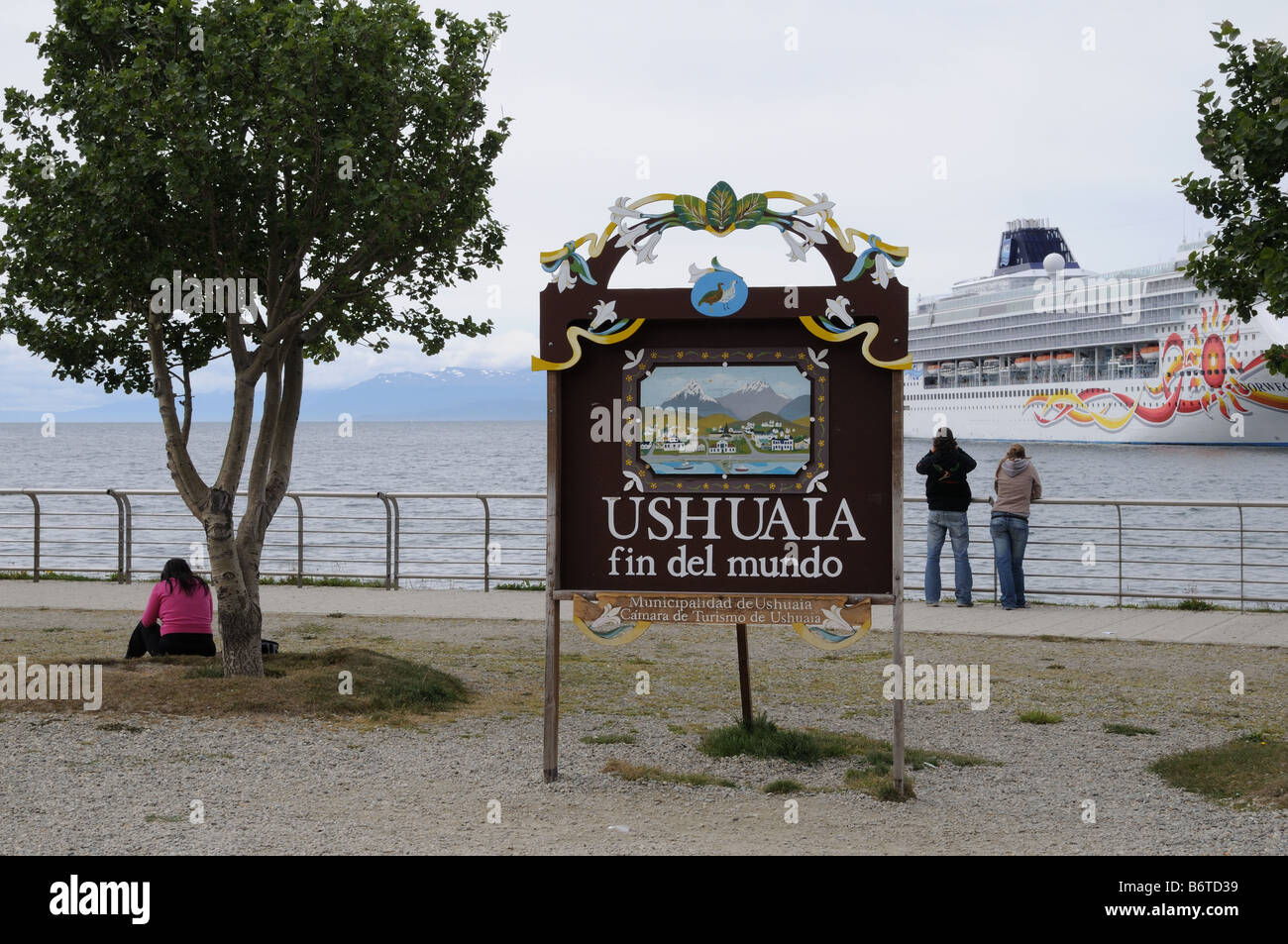 Ushuaia, Argentine sur l'île de Tierra del Fuego, est la ville la plus australe du monde. Banque D'Images