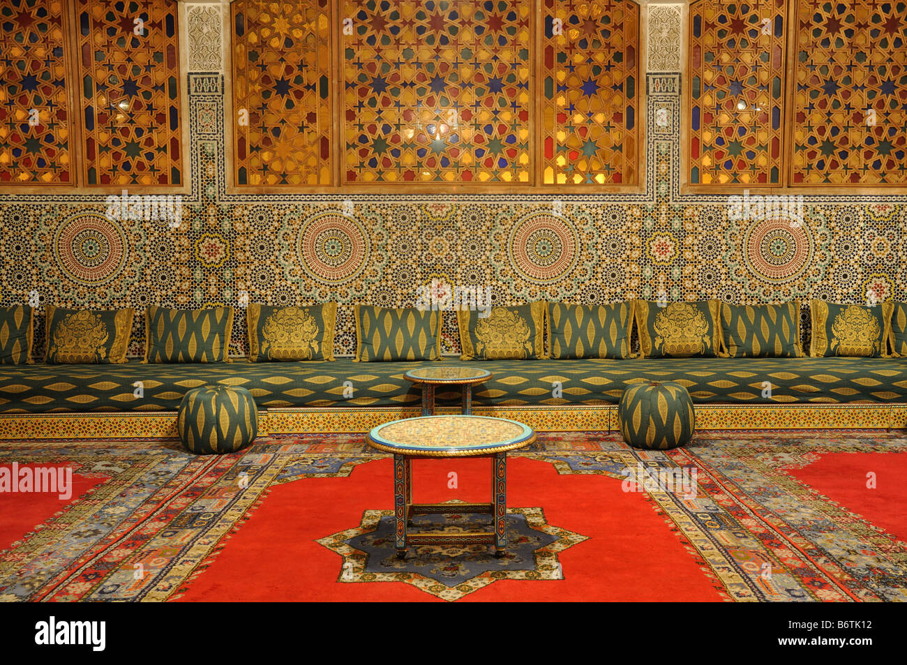 Décoration Oriental lounge au Maroc Banque D'Images