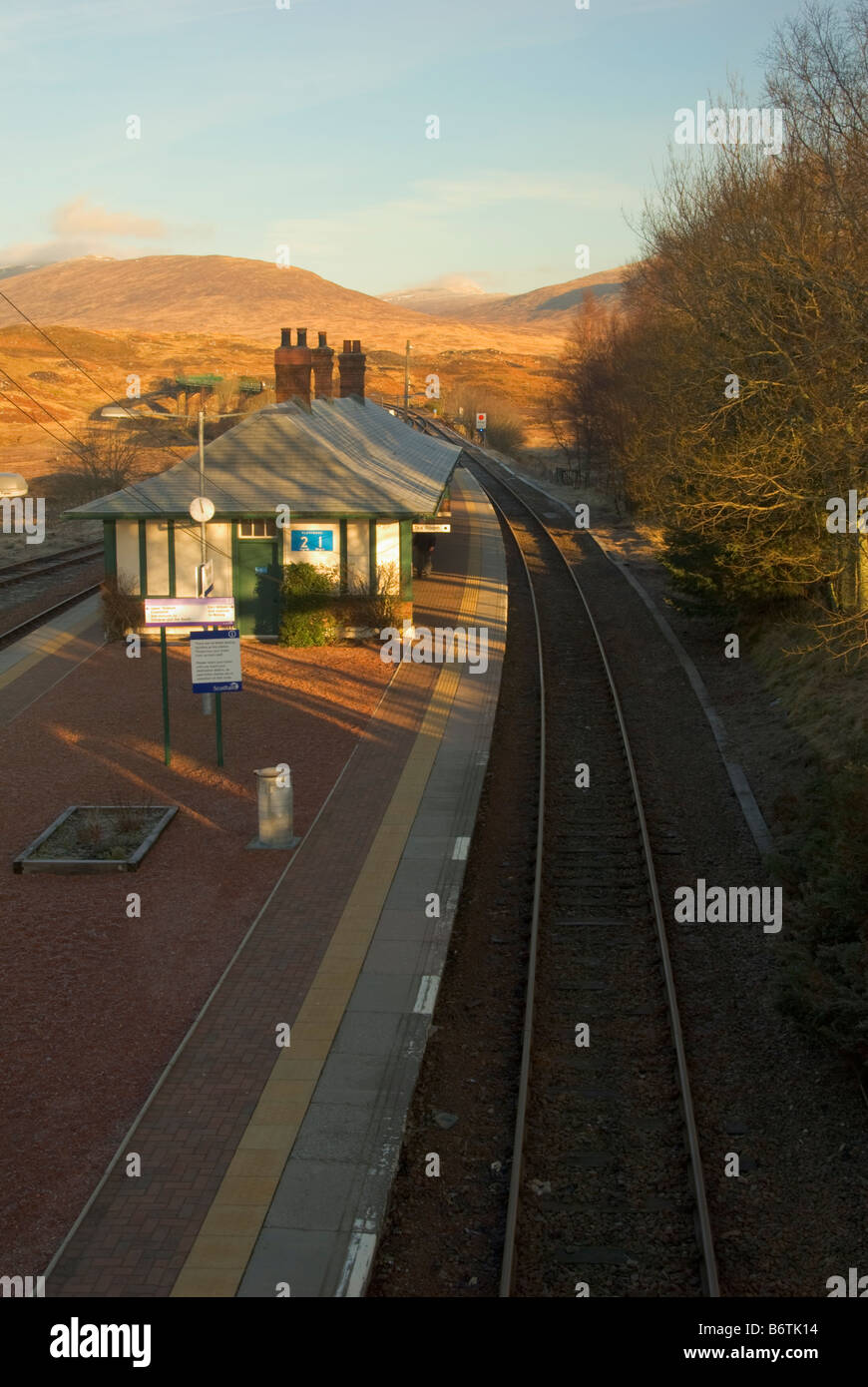 Rannoch gare dans l'ouest des Highlands d'Écosse, au Royaume-Uni. Banque D'Images