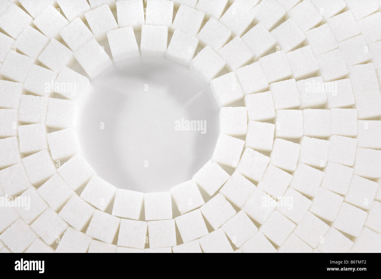 Cubes de sucre blanc Banque D'Images