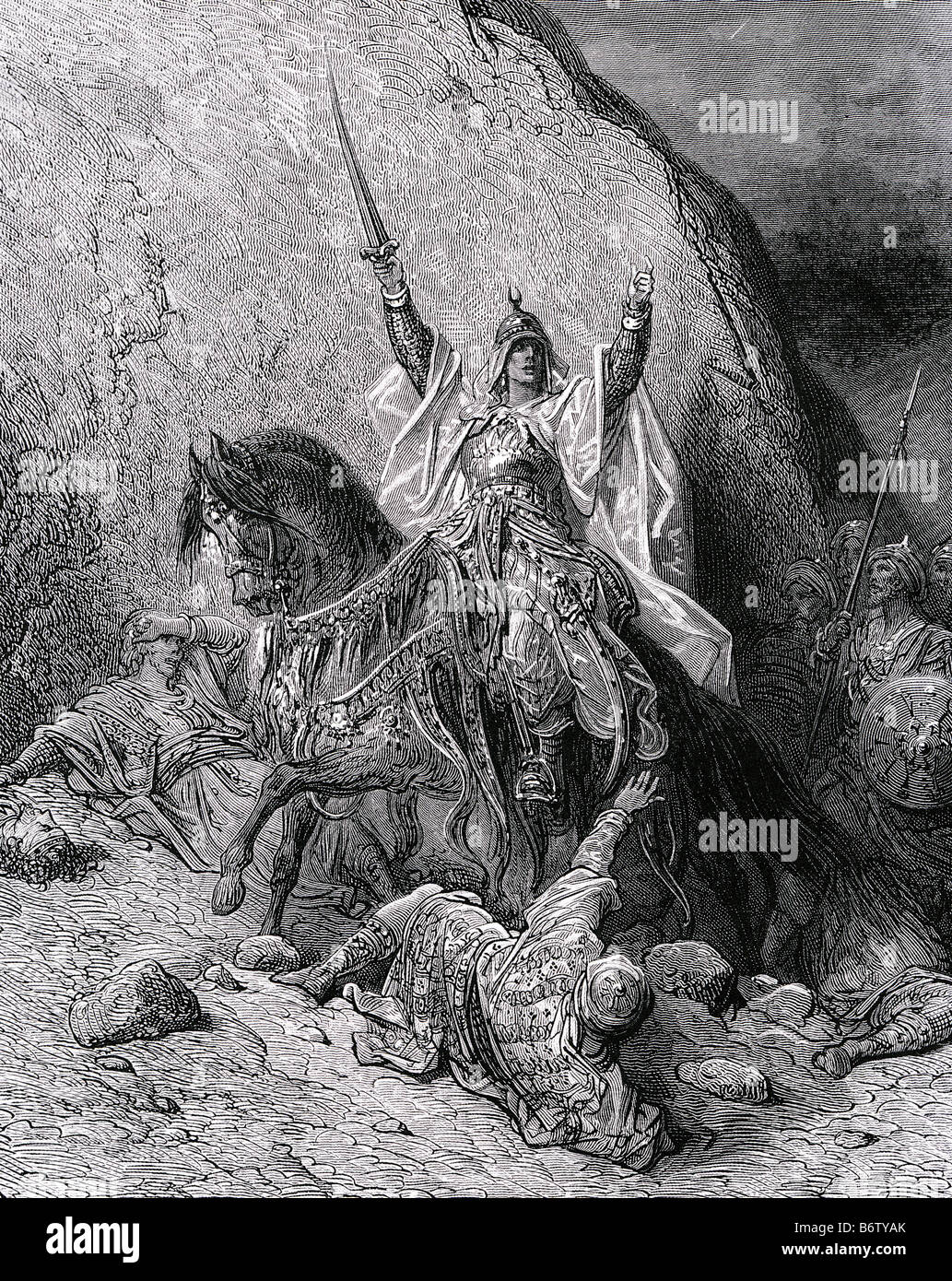 SALADIN Sultan d'Egypte et la Syrie comme dessiné par Gustave Dore Banque D'Images