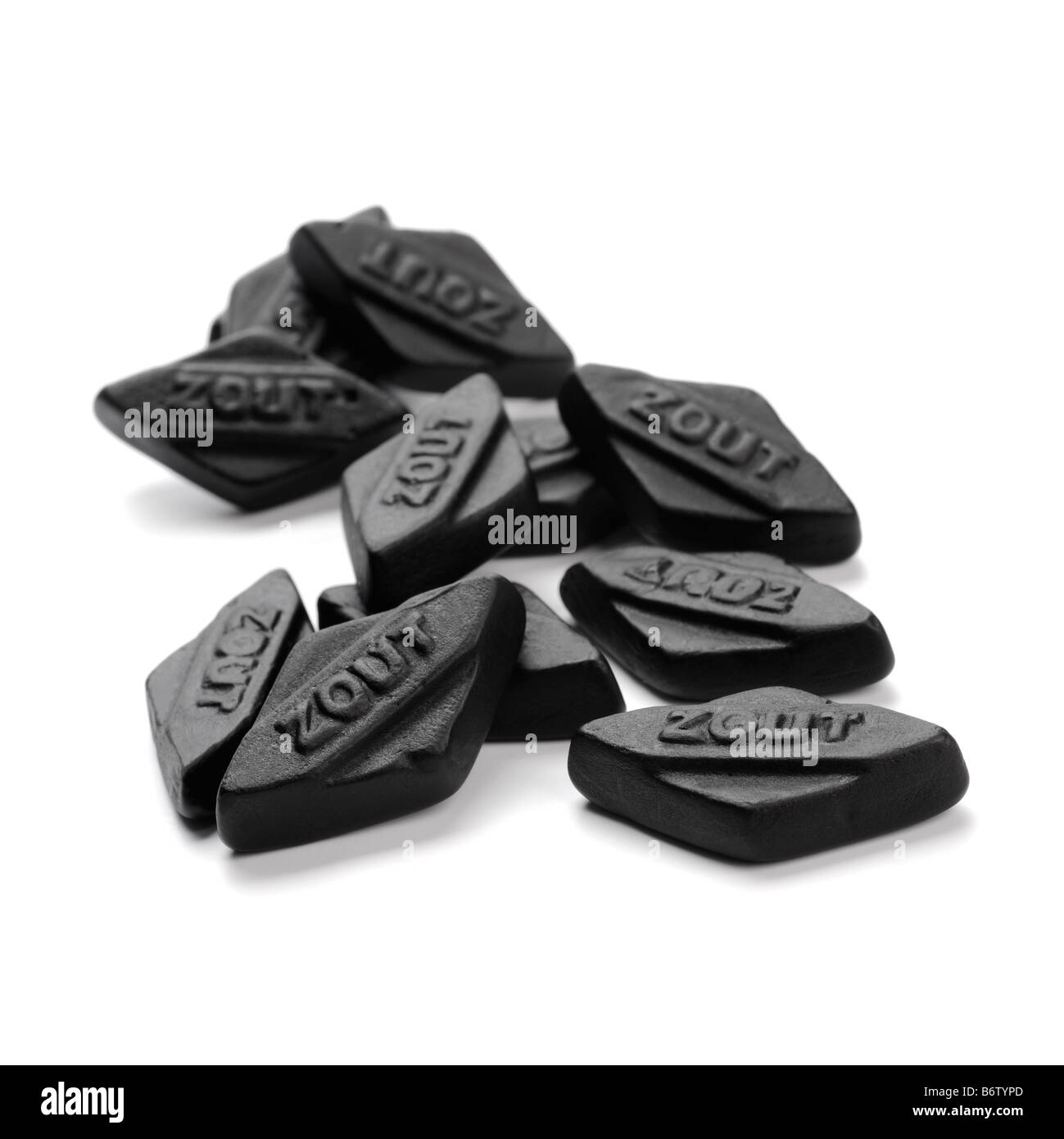 Réglisse néerlandais pastilles drop Banque D'Images